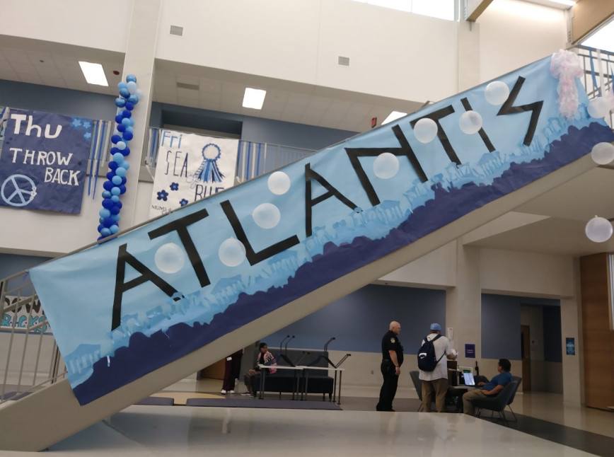 To prepare for homecoming, Leadership begins setting up decorations around school for the dance.
